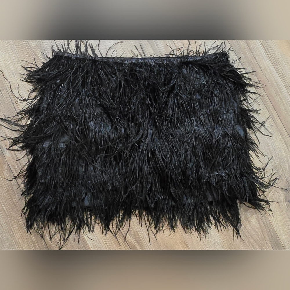 i jeans by Buffalo Black Feathered Mini Skirt